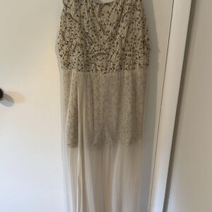 Haute Hippie Cream Beaded Jumpsuit